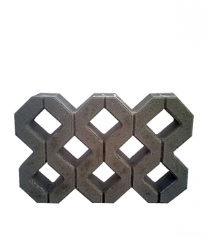 Газонная решетка бетонная Турфстоун серая 596х396х80 мм