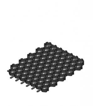 Газонная решетка пластиковая Eco Normal черная 530х430х33мм Гидролика